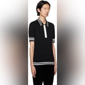 Balmain Monogrammed Jacquard Polo Shirt